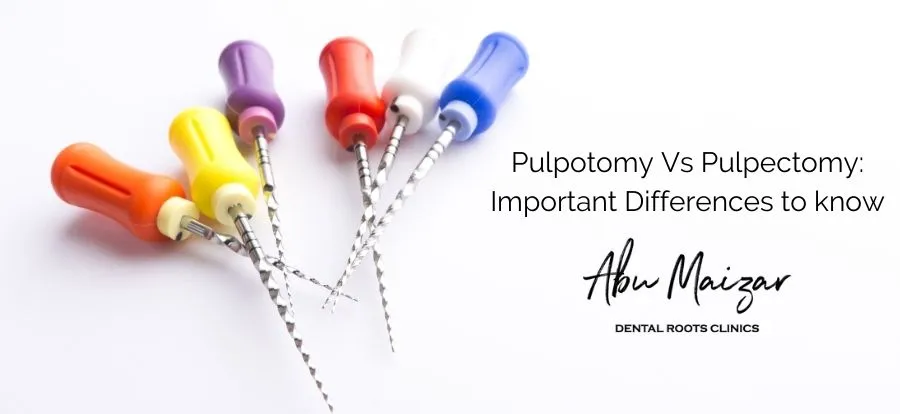 what is the difference between pulpotomy and pulpectomy