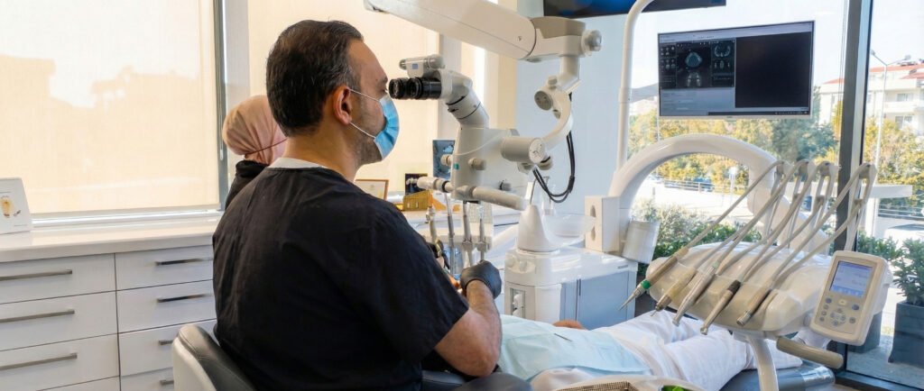 Dr. Hasan performing an endodontic retreatment.