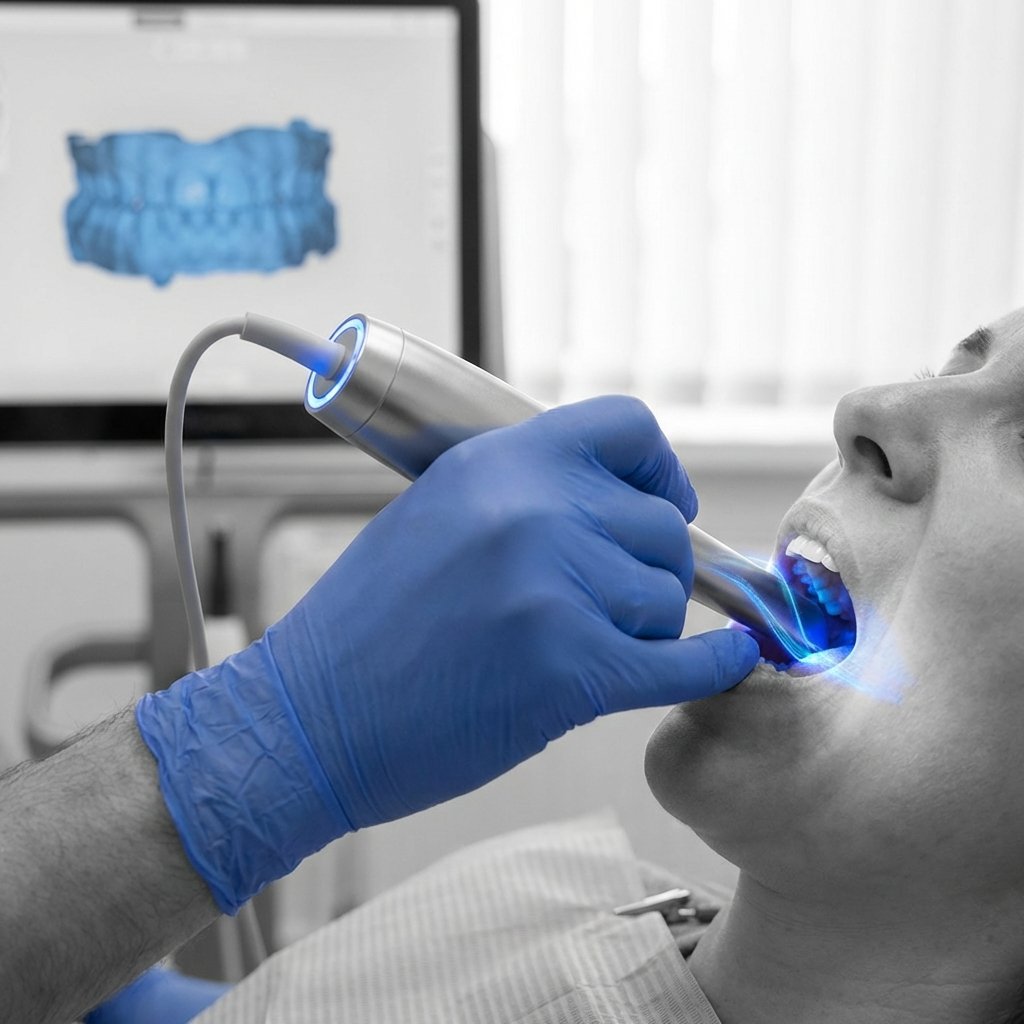 Intraoral digital scanner in use